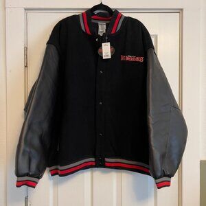 NWT Disney Store The Incredibles Lettermen Varsity Jacket 2XL (Black/Red)